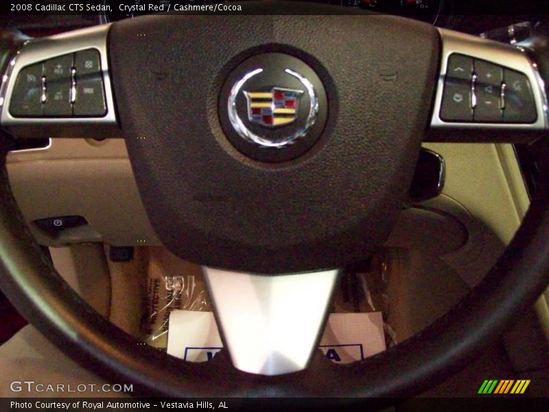 Crystal Red / Cashmere/Cocoa 2008 Cadillac CTS Sedan