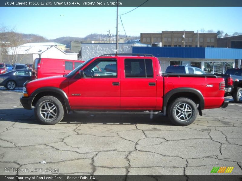 Victory Red / Graphite 2004 Chevrolet S10 LS ZR5 Crew Cab 4x4