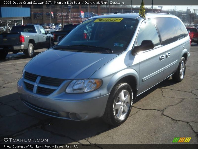 Midnight Blue Pearl / Dark Khaki/Light Graystone 2005 Dodge Grand Caravan SXT