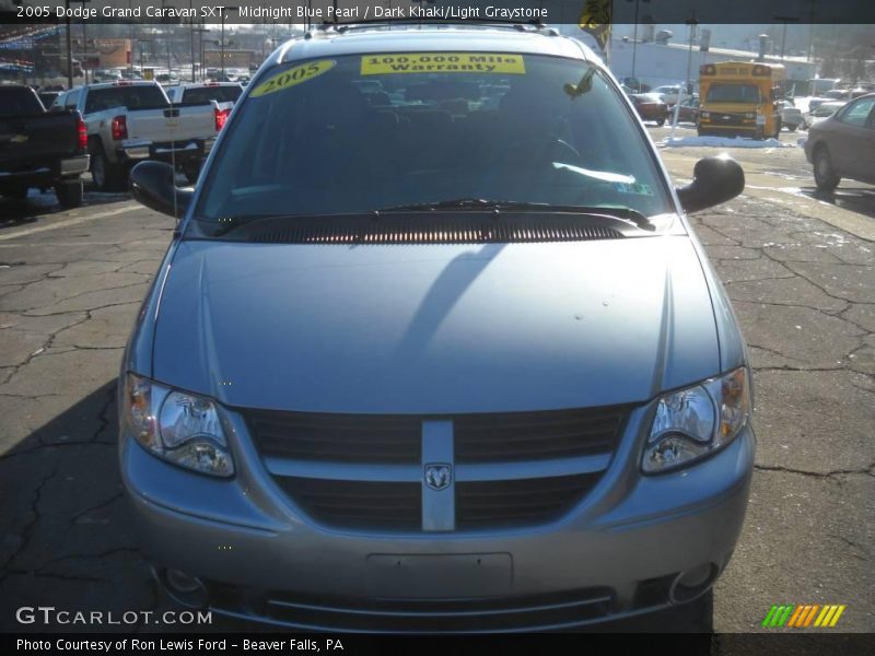 Midnight Blue Pearl / Dark Khaki/Light Graystone 2005 Dodge Grand Caravan SXT