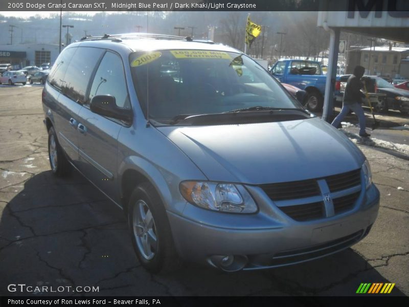 Midnight Blue Pearl / Dark Khaki/Light Graystone 2005 Dodge Grand Caravan SXT