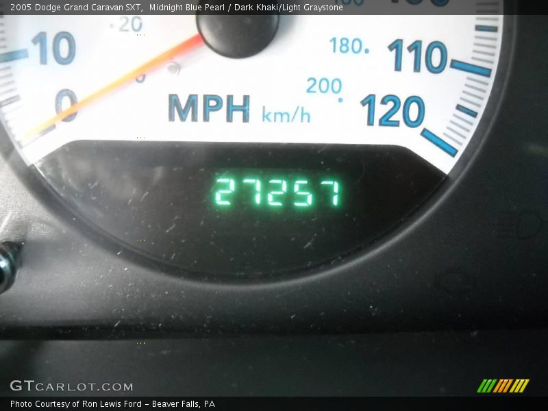 Midnight Blue Pearl / Dark Khaki/Light Graystone 2005 Dodge Grand Caravan SXT