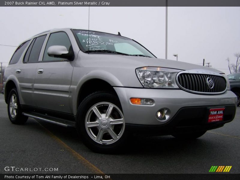 Platinum Silver Metallic / Gray 2007 Buick Rainier CXL AWD