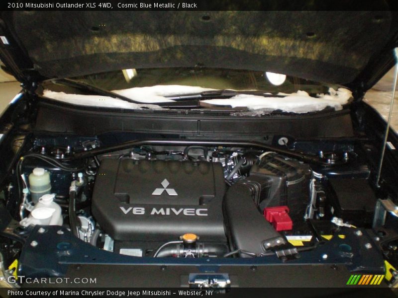 Cosmic Blue Metallic / Black 2010 Mitsubishi Outlander XLS 4WD