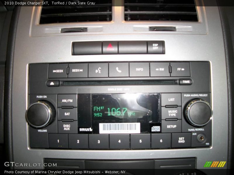 TorRed / Dark Slate Gray 2010 Dodge Charger SXT