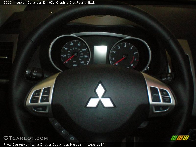 Graphite Gray Pearl / Black 2010 Mitsubishi Outlander ES 4WD