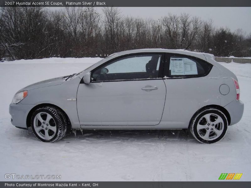 Platinum Silver / Black 2007 Hyundai Accent SE Coupe