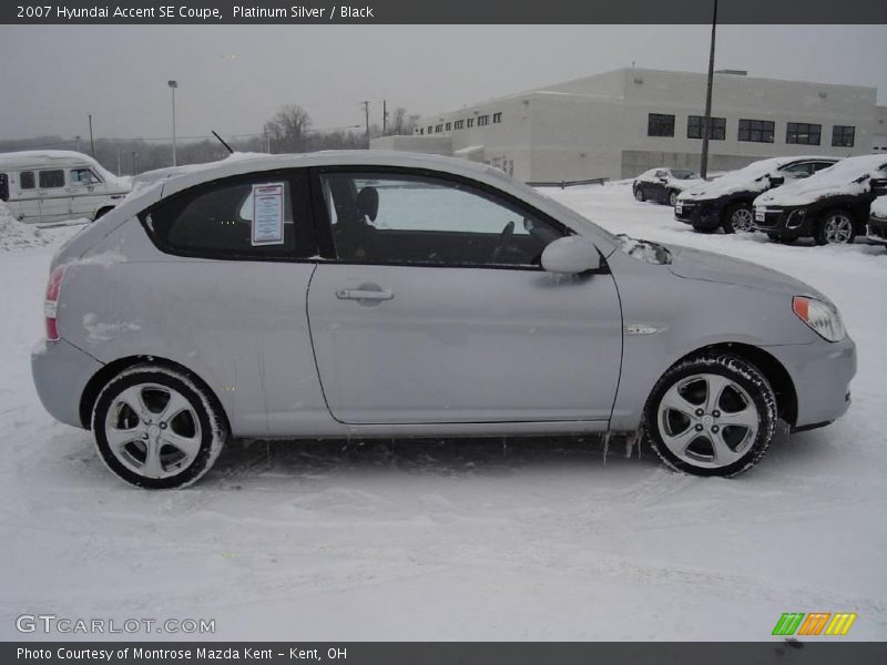 Platinum Silver / Black 2007 Hyundai Accent SE Coupe