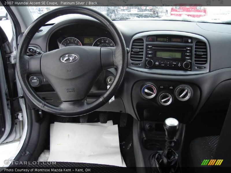 Platinum Silver / Black 2007 Hyundai Accent SE Coupe