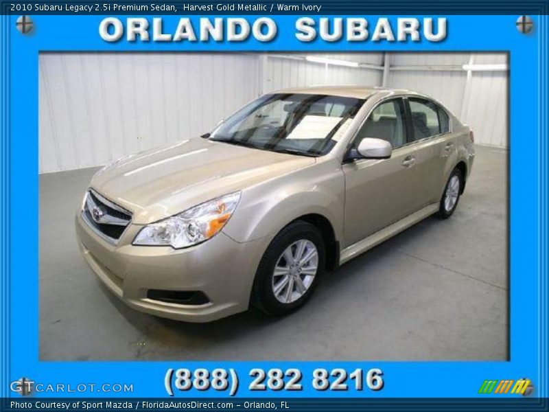 Harvest Gold Metallic / Warm Ivory 2010 Subaru Legacy 2.5i Premium Sedan