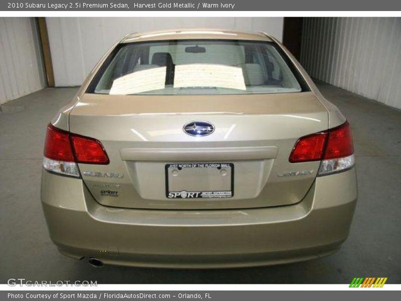Harvest Gold Metallic / Warm Ivory 2010 Subaru Legacy 2.5i Premium Sedan