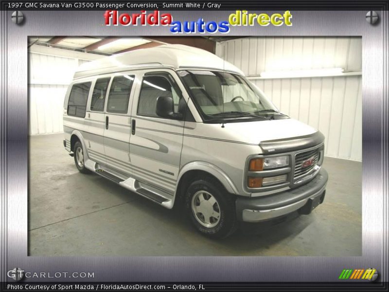 Summit White / Gray 1997 GMC Savana Van G3500 Passenger Conversion