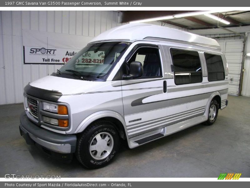 Summit White / Gray 1997 GMC Savana Van G3500 Passenger Conversion