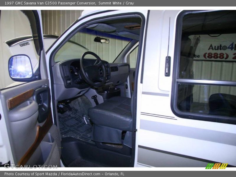 Summit White / Gray 1997 GMC Savana Van G3500 Passenger Conversion