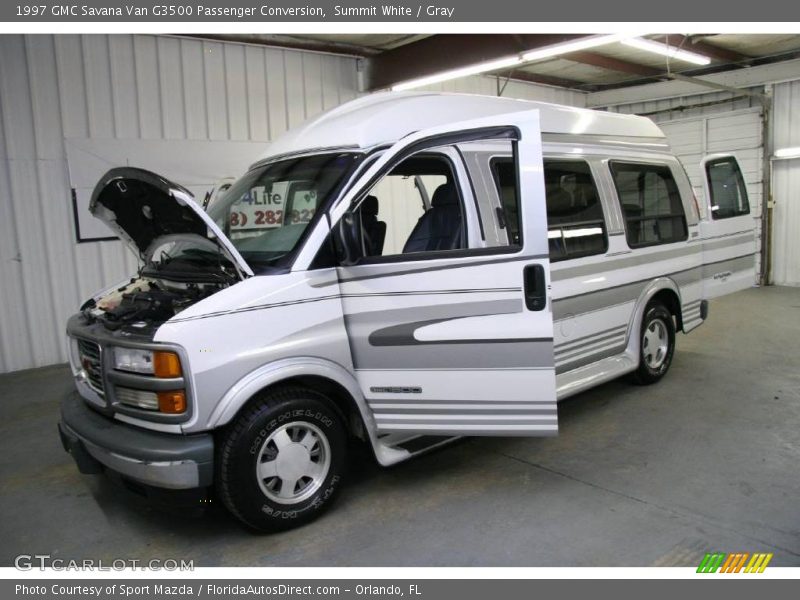 Summit White / Gray 1997 GMC Savana Van G3500 Passenger Conversion