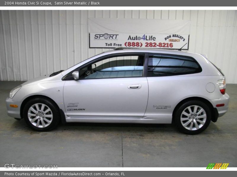 Satin Silver Metallic / Black 2004 Honda Civic Si Coupe