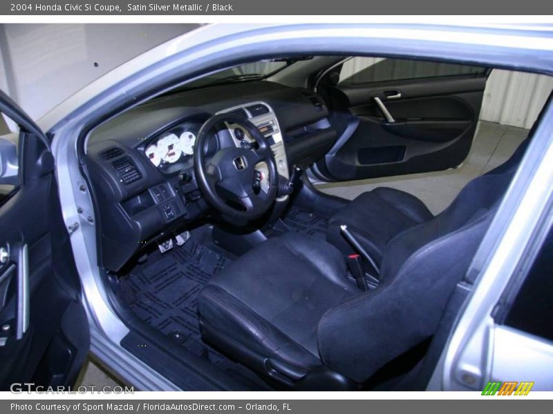 Satin Silver Metallic / Black 2004 Honda Civic Si Coupe