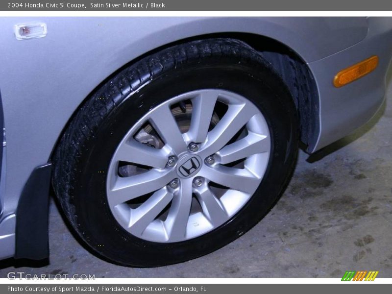 Satin Silver Metallic / Black 2004 Honda Civic Si Coupe