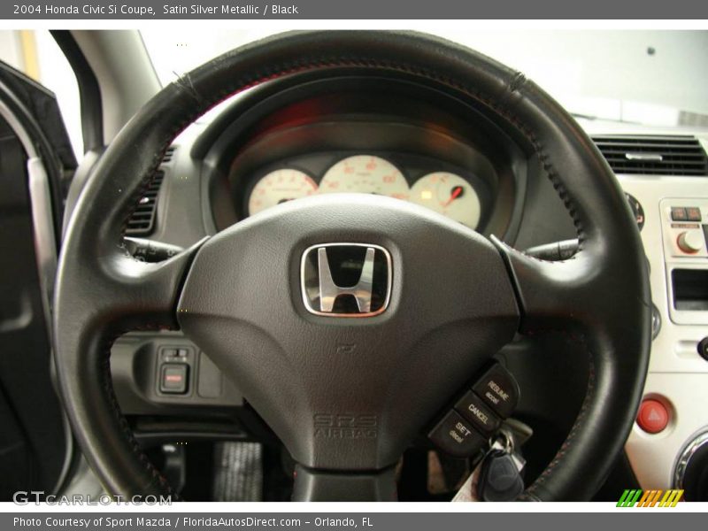 Satin Silver Metallic / Black 2004 Honda Civic Si Coupe