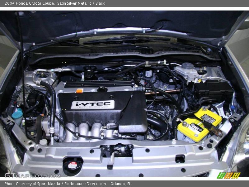 Satin Silver Metallic / Black 2004 Honda Civic Si Coupe