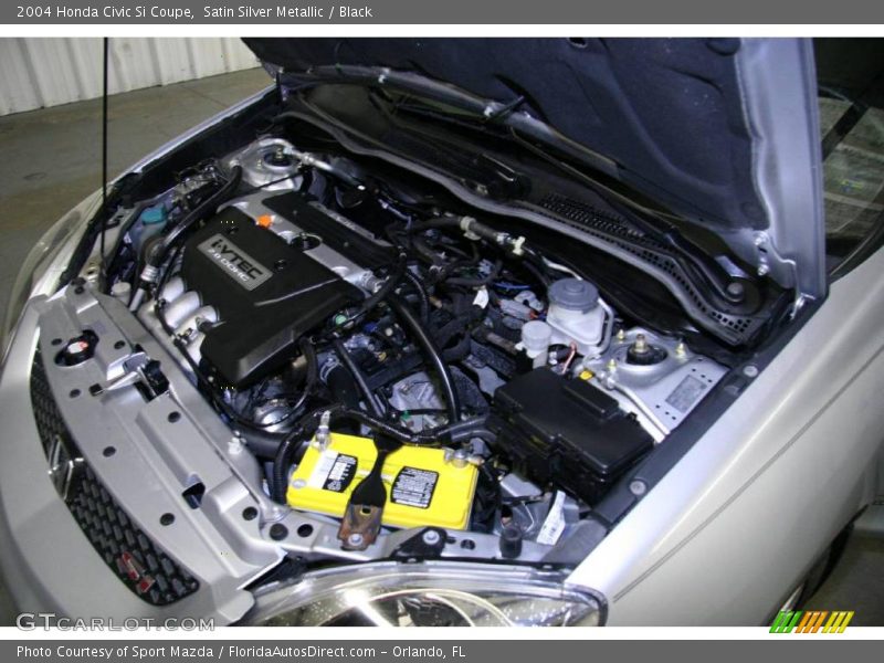 Satin Silver Metallic / Black 2004 Honda Civic Si Coupe