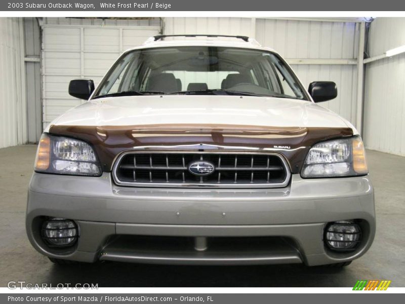 White Frost Pearl / Beige 2003 Subaru Outback Wagon