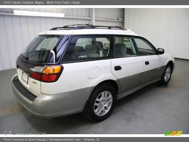 White Frost Pearl / Beige 2003 Subaru Outback Wagon