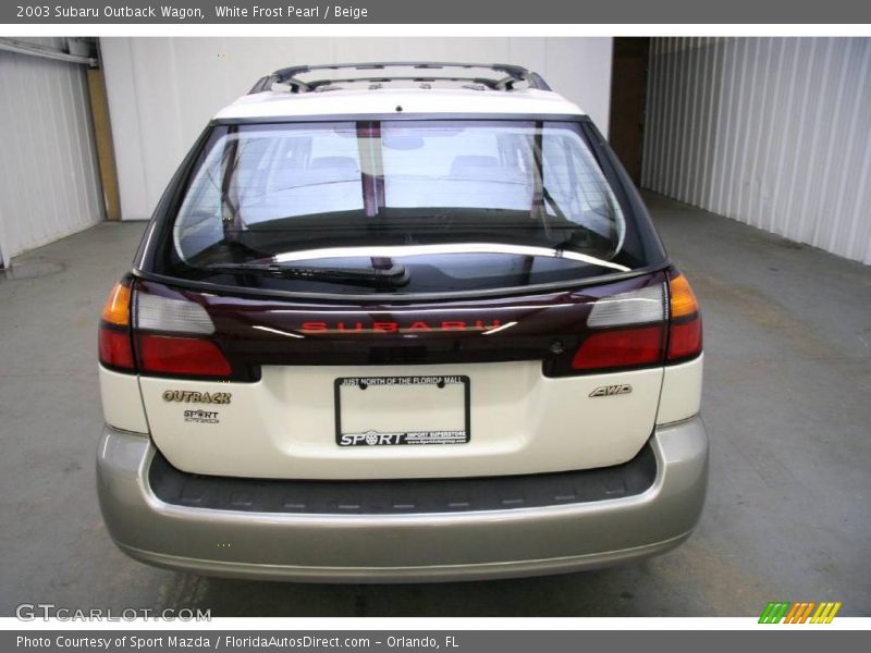 White Frost Pearl / Beige 2003 Subaru Outback Wagon