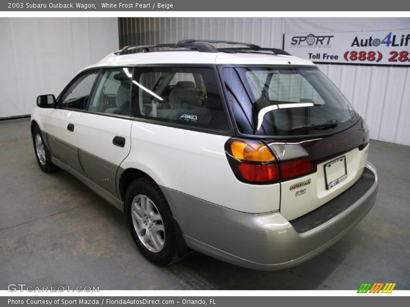 White Frost Pearl / Beige 2003 Subaru Outback Wagon