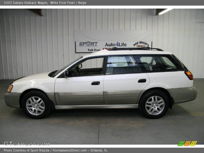 White Frost Pearl / Beige 2003 Subaru Outback Wagon