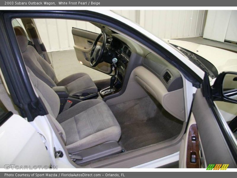 White Frost Pearl / Beige 2003 Subaru Outback Wagon