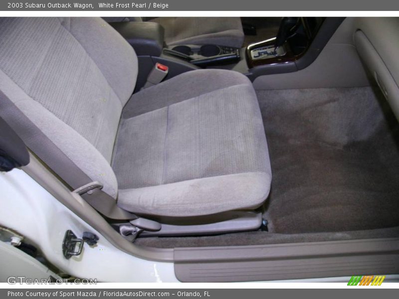 White Frost Pearl / Beige 2003 Subaru Outback Wagon