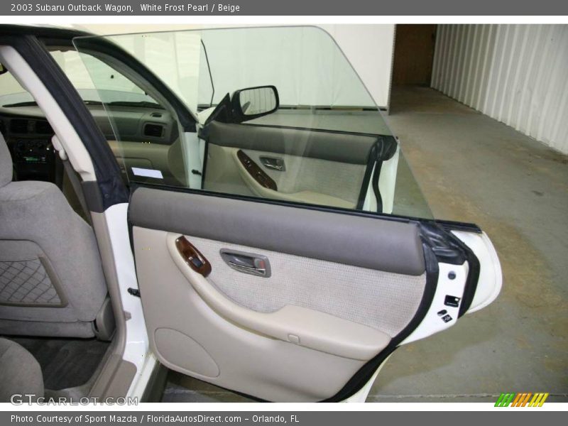 White Frost Pearl / Beige 2003 Subaru Outback Wagon