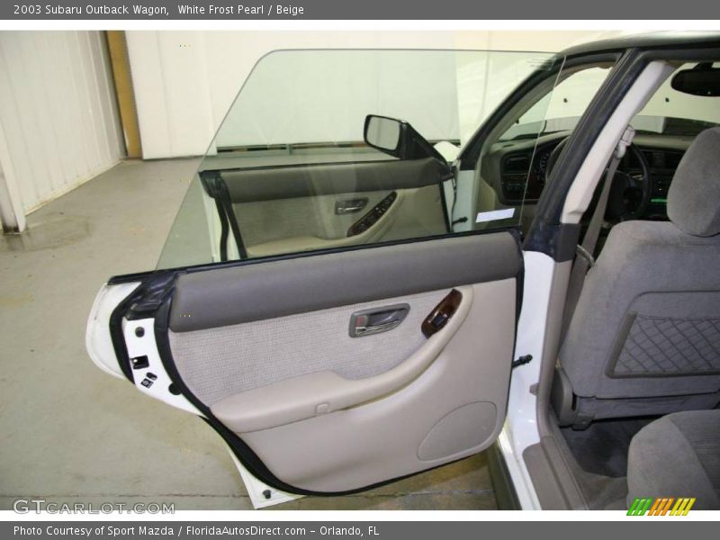 White Frost Pearl / Beige 2003 Subaru Outback Wagon