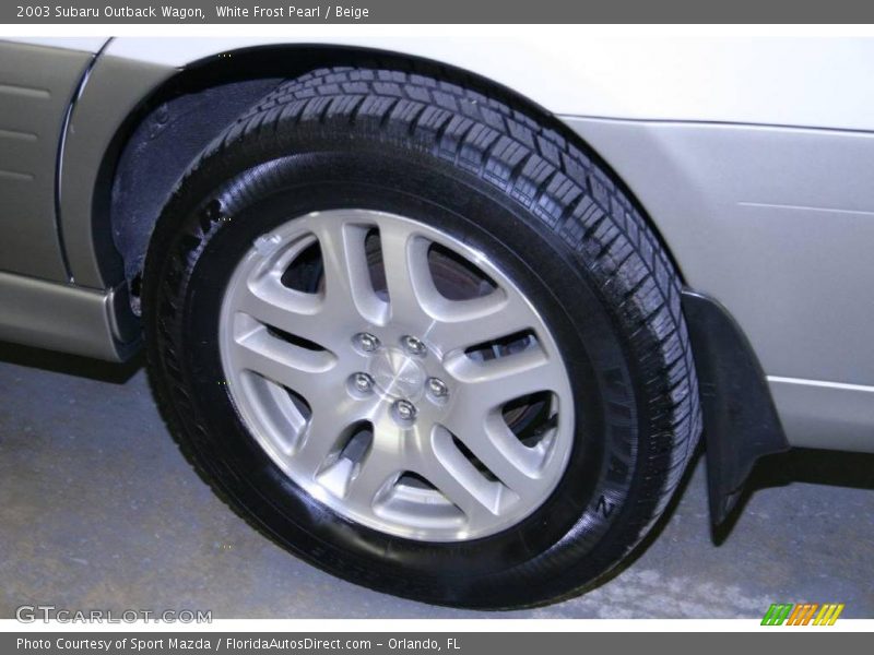 White Frost Pearl / Beige 2003 Subaru Outback Wagon