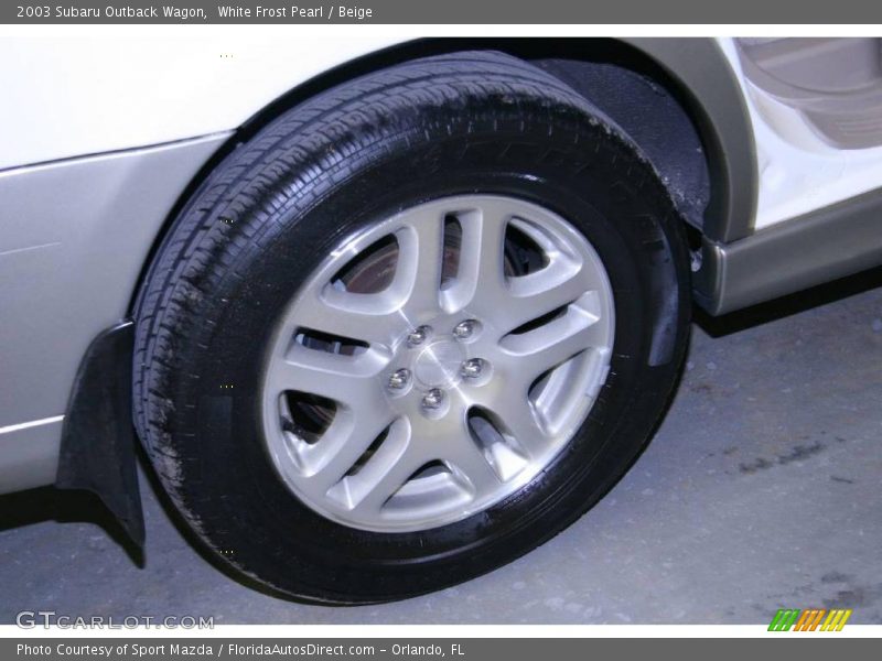 White Frost Pearl / Beige 2003 Subaru Outback Wagon