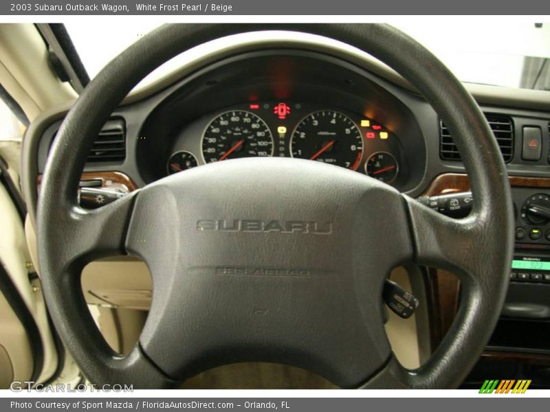 White Frost Pearl / Beige 2003 Subaru Outback Wagon