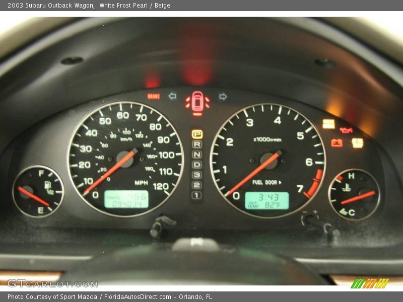 White Frost Pearl / Beige 2003 Subaru Outback Wagon