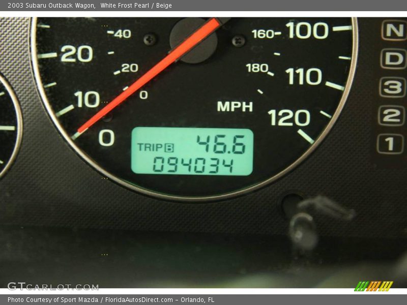 White Frost Pearl / Beige 2003 Subaru Outback Wagon