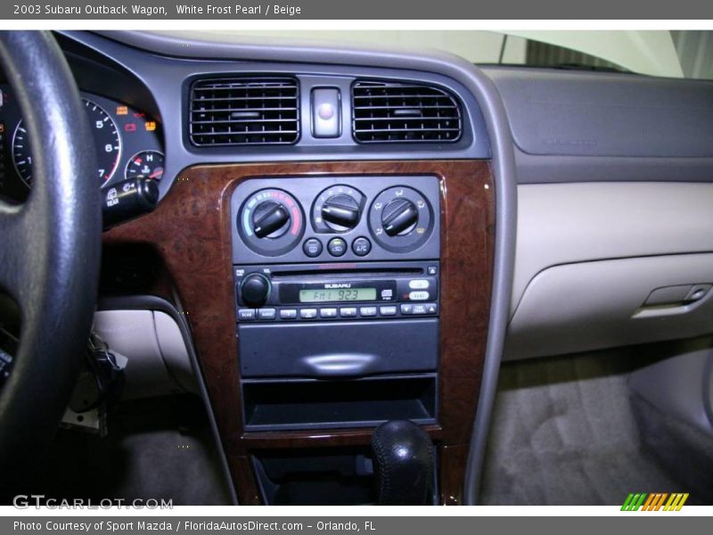 White Frost Pearl / Beige 2003 Subaru Outback Wagon
