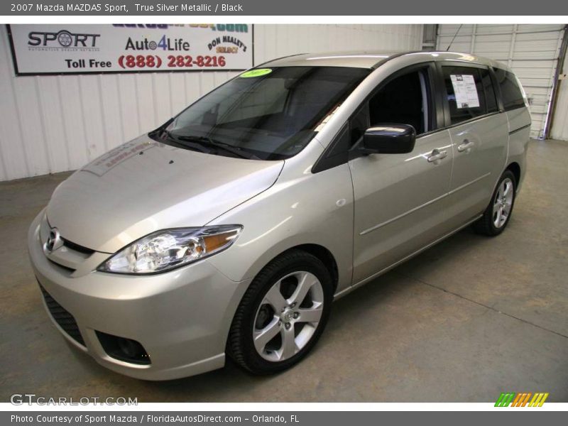 True Silver Metallic / Black 2007 Mazda MAZDA5 Sport