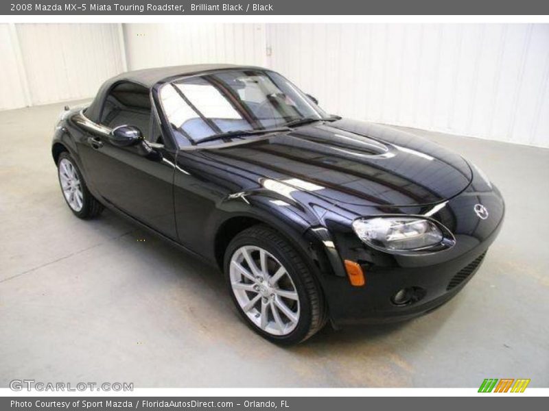 Brilliant Black / Black 2008 Mazda MX-5 Miata Touring Roadster