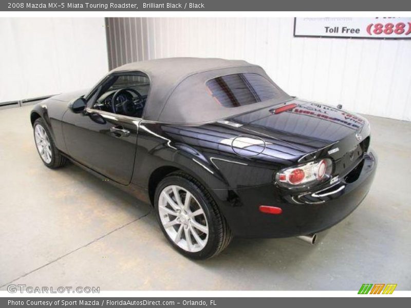 Brilliant Black / Black 2008 Mazda MX-5 Miata Touring Roadster