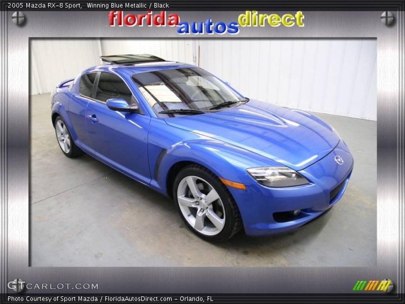 Winning Blue Metallic / Black 2005 Mazda RX-8 Sport