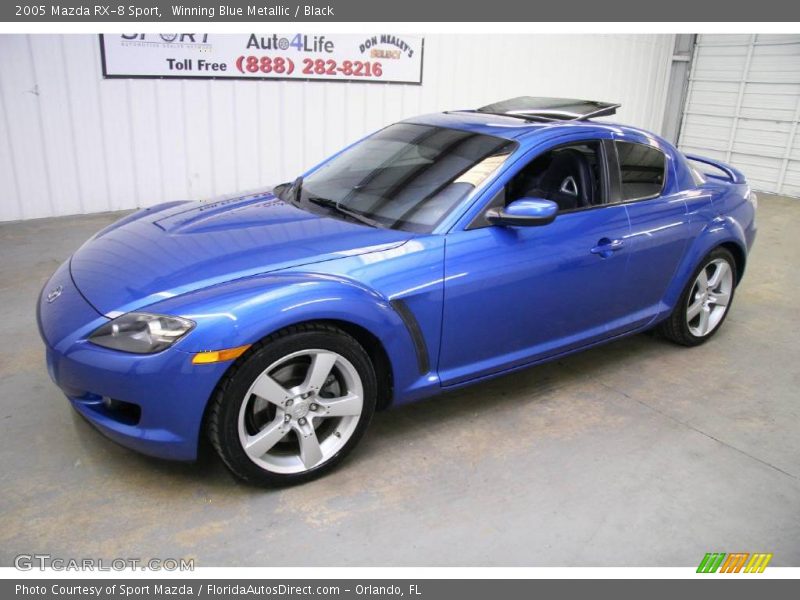 Winning Blue Metallic / Black 2005 Mazda RX-8 Sport