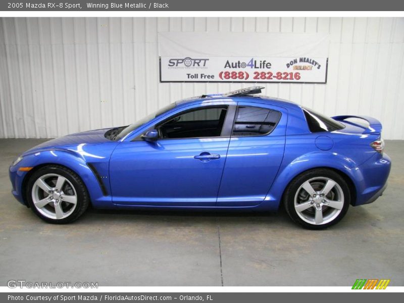 Winning Blue Metallic / Black 2005 Mazda RX-8 Sport