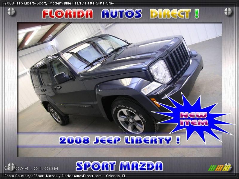 Modern Blue Pearl / Pastel Slate Gray 2008 Jeep Liberty Sport