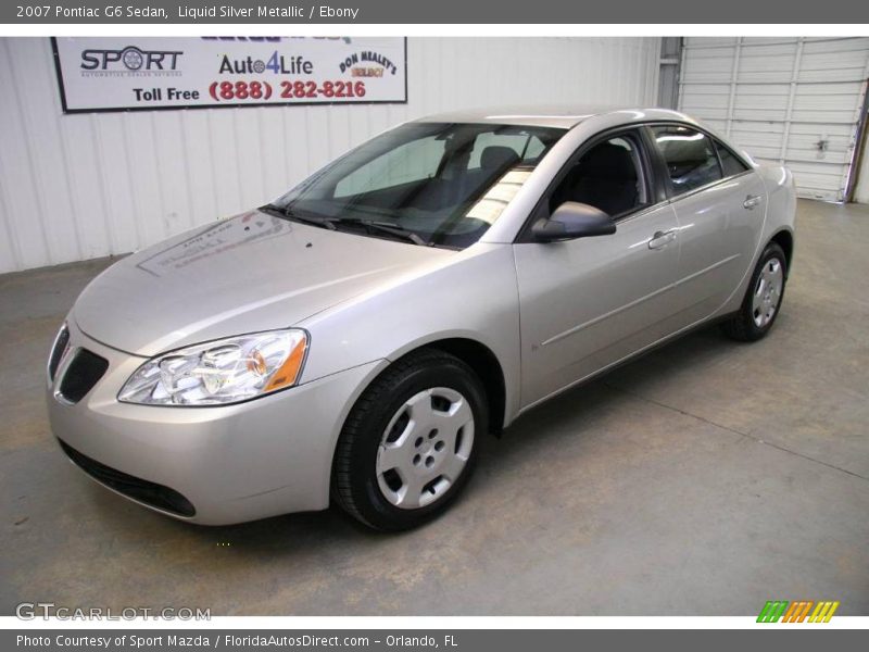 Liquid Silver Metallic / Ebony 2007 Pontiac G6 Sedan