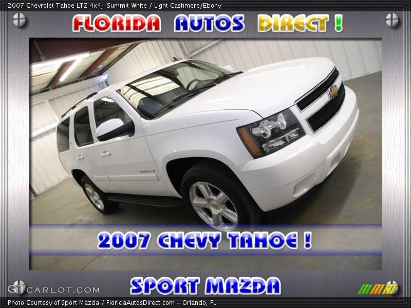 Summit White / Light Cashmere/Ebony 2007 Chevrolet Tahoe LTZ 4x4