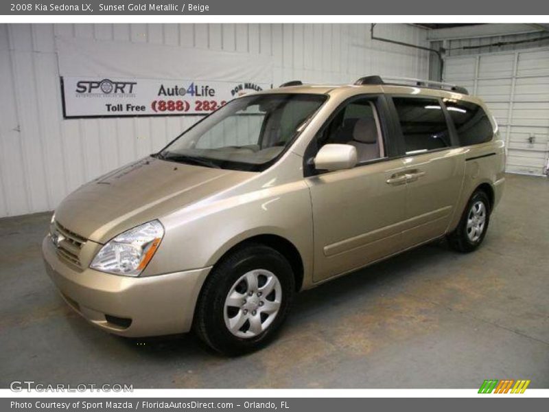 Sunset Gold Metallic / Beige 2008 Kia Sedona LX